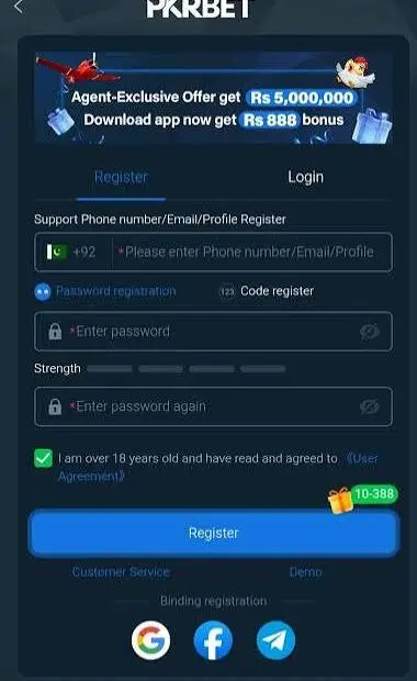 pkrbet register